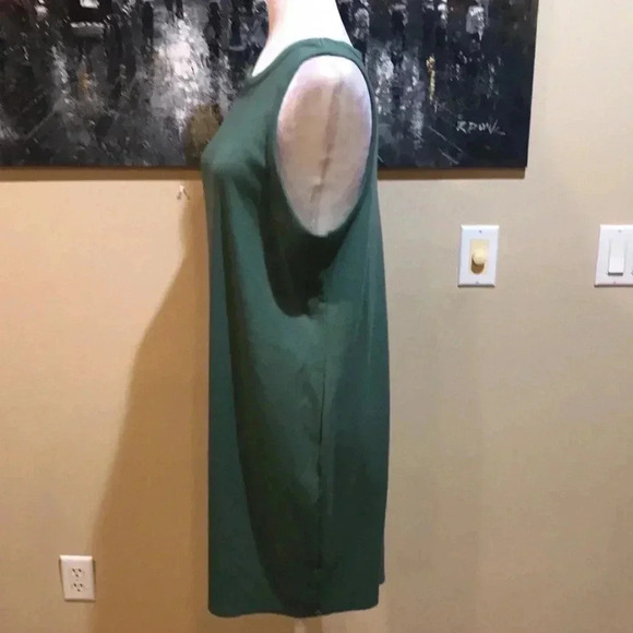 Target A New Day Green Sleeveless Midi Length Ribbed Cotton Blend Tank Dress-XXL - Picture 2 of 8